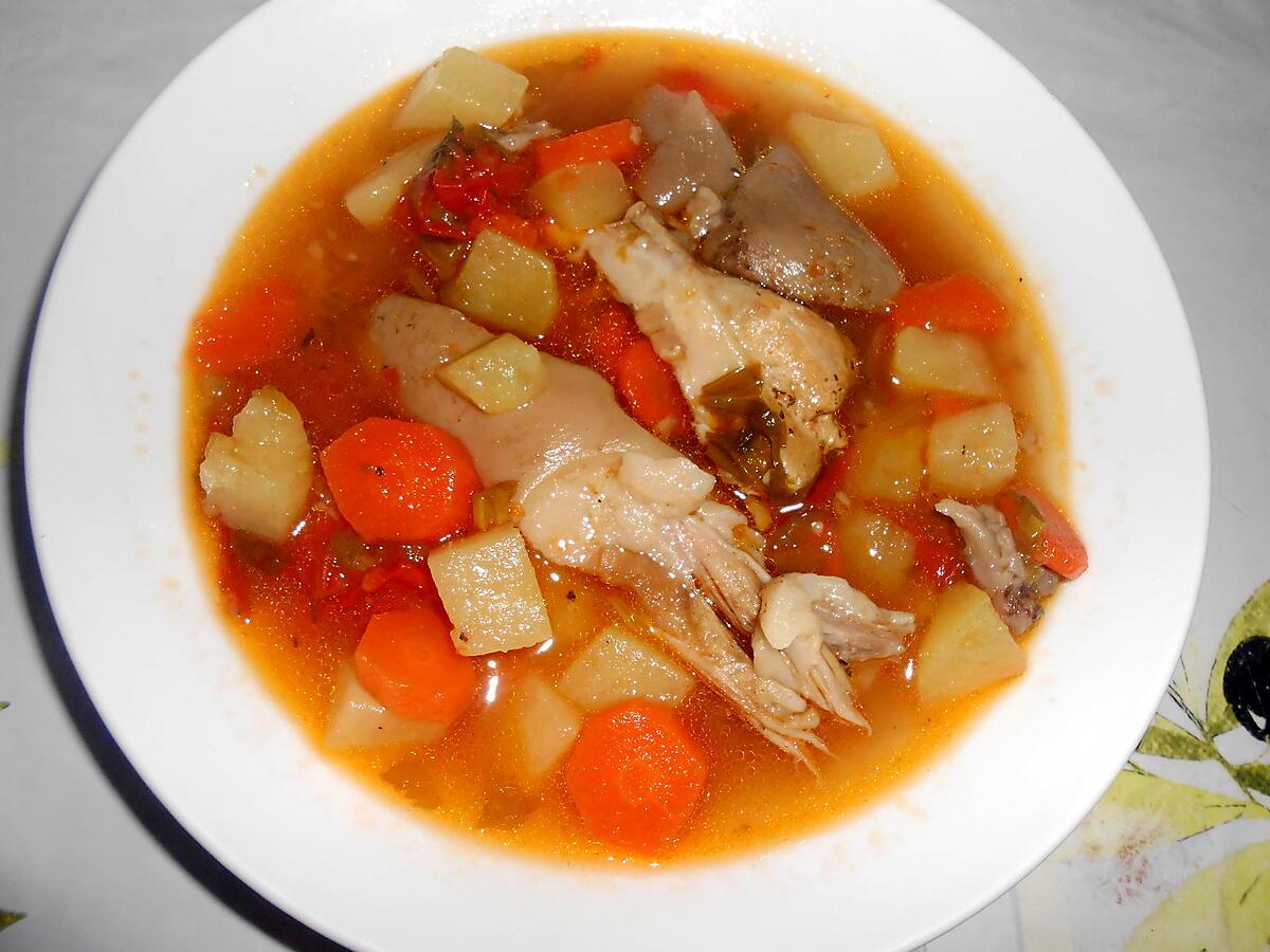 recette PETITE SOUPE QUEUE ET PIED DE COCHON