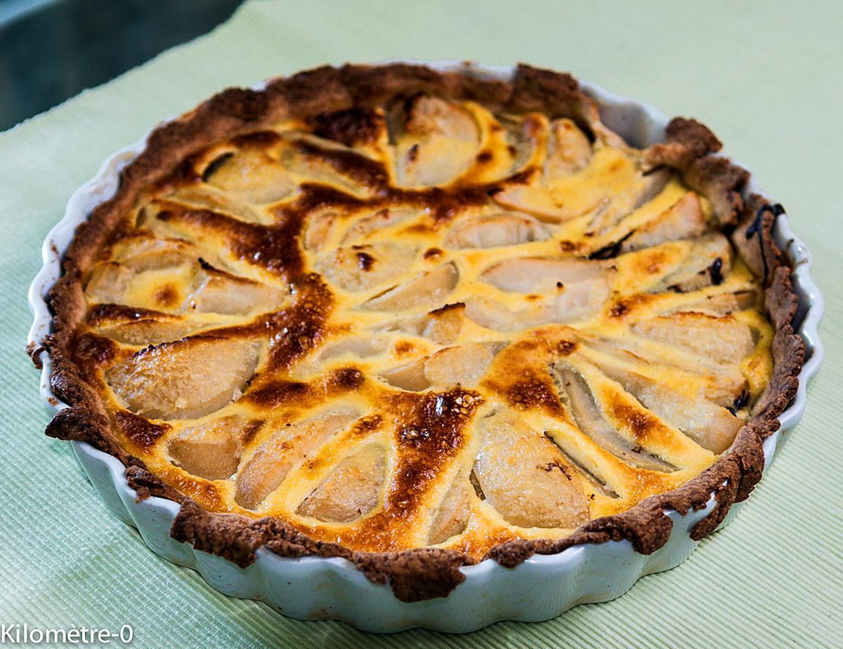 recette Tarte poire chocolat crème d'amandes