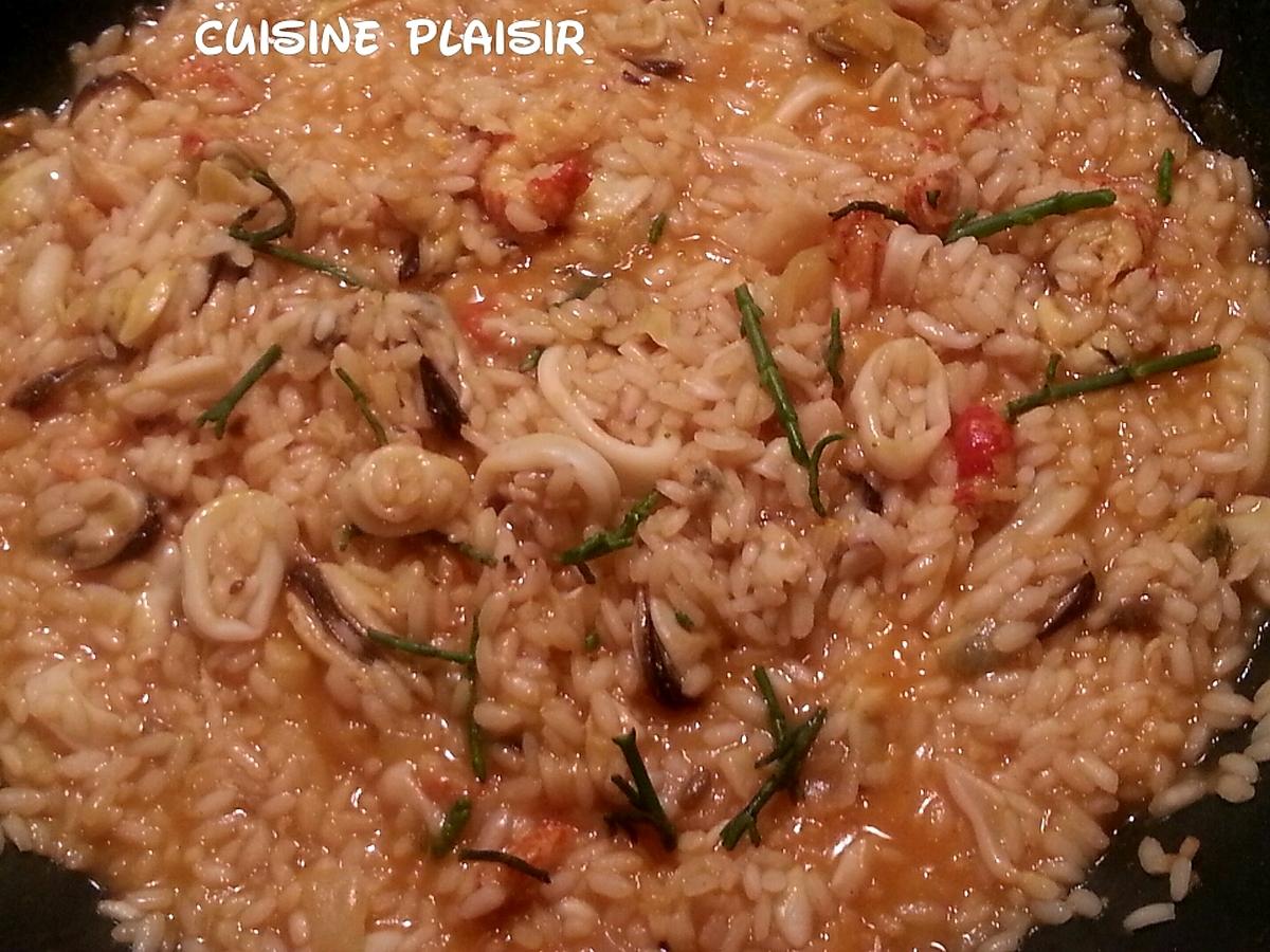 recette Risotto aux fruits de mer, vin-tomate-salicorne