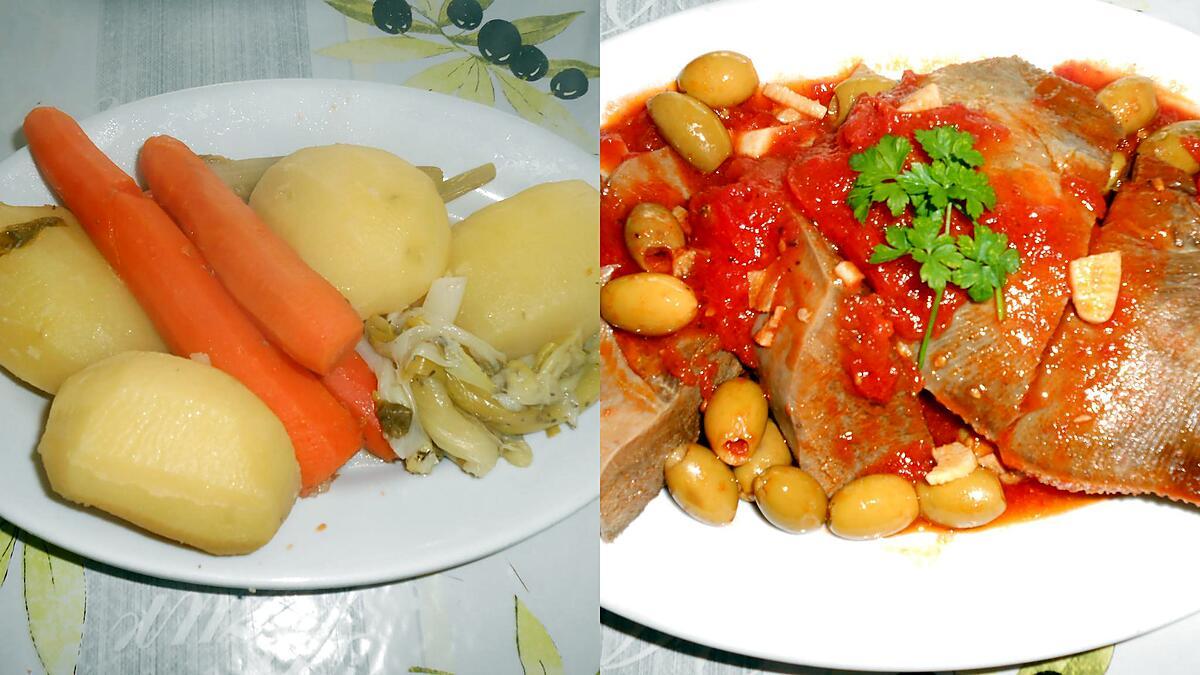 recette LANGUE DE BOEUF SAUCE TOMATE ET SES PETITS LEGUMES