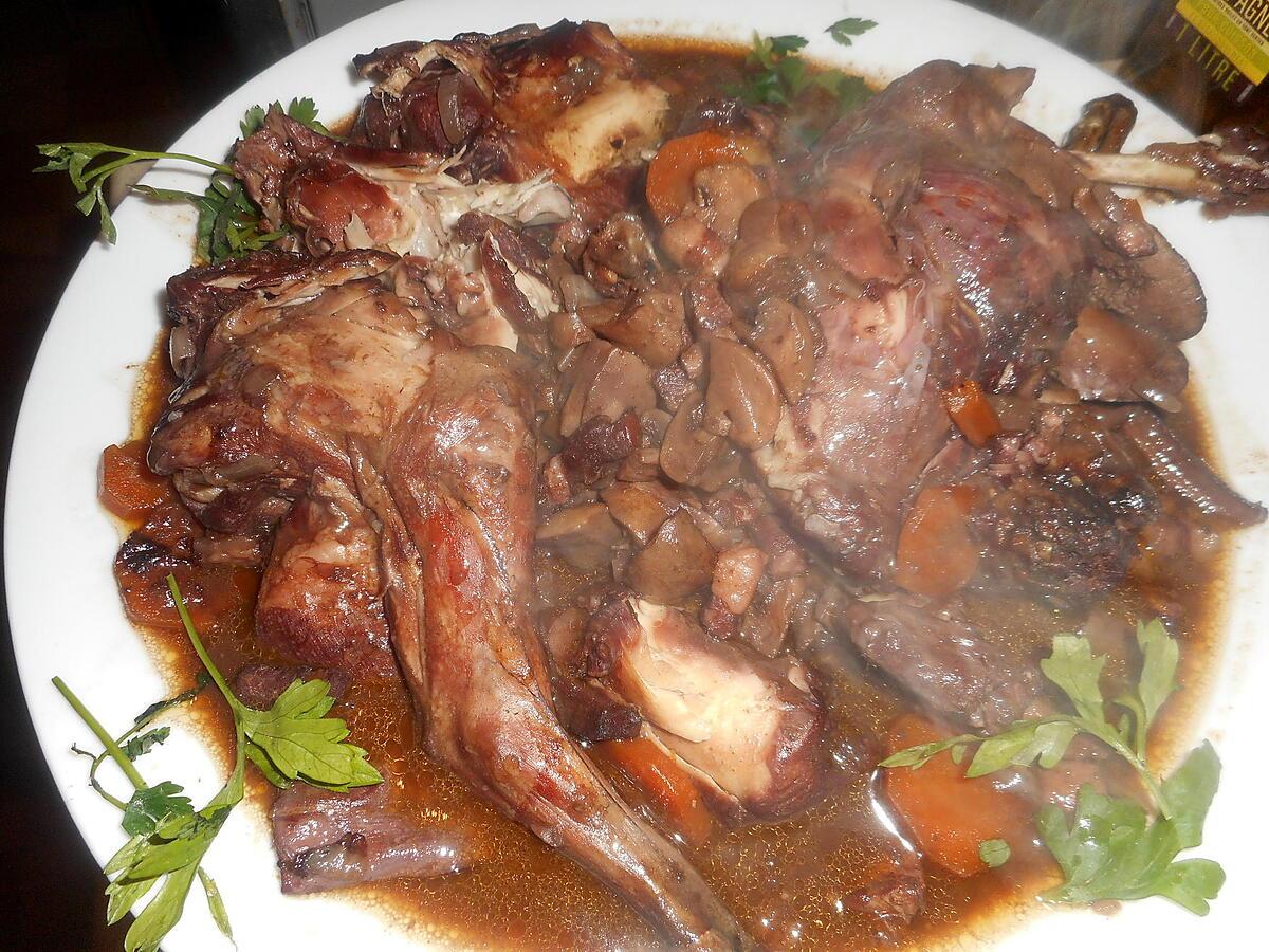 recette Civet de lapin au beaujolais