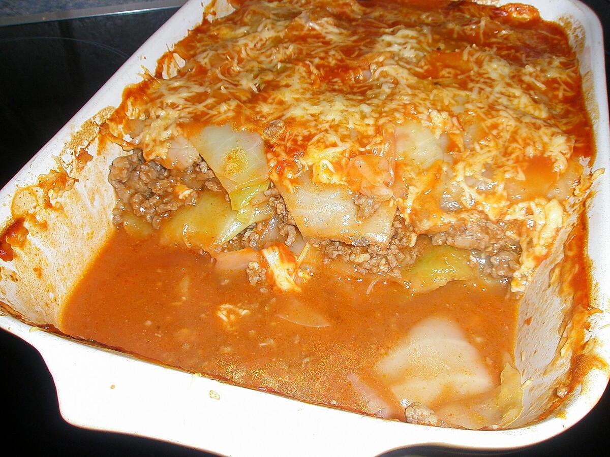 recette Lasagne de chou à ma façon