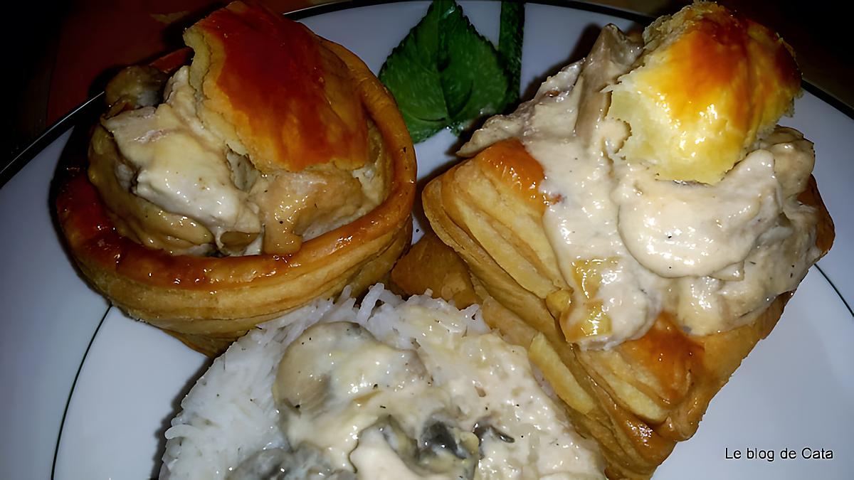 recette Vol-au-vent maison- dinde et champignons