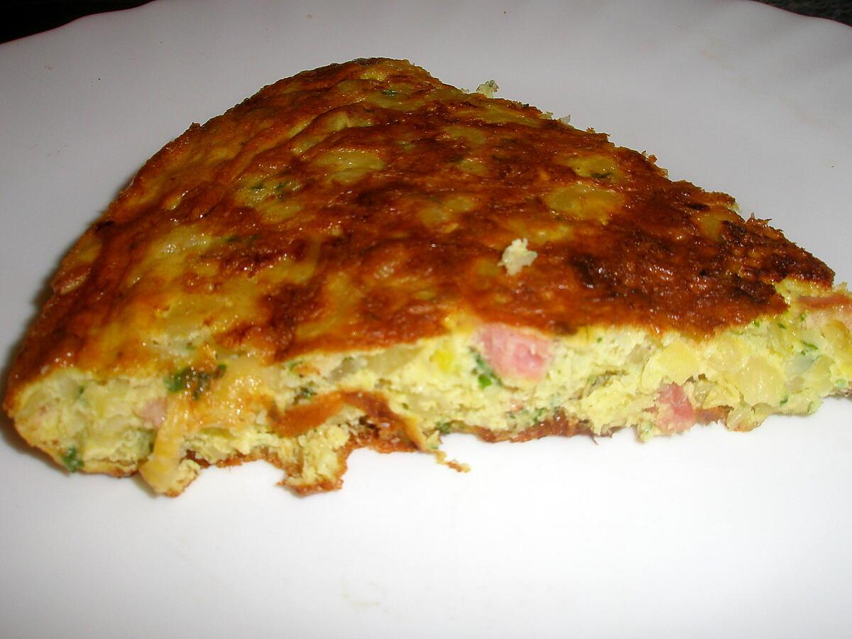 recette Omelette aux coquillettes façon tortilla