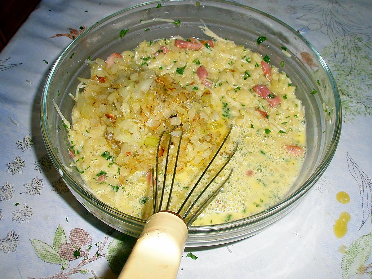 recette Omelette aux coquillettes façon tortilla