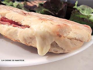 recette Panini jambon, tomates et fromages