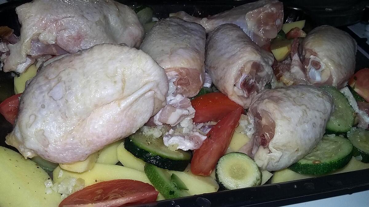 recette Poulet au légumes