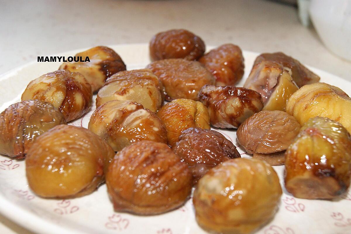 recette Marrons glacés (ou châtaignes glacées)