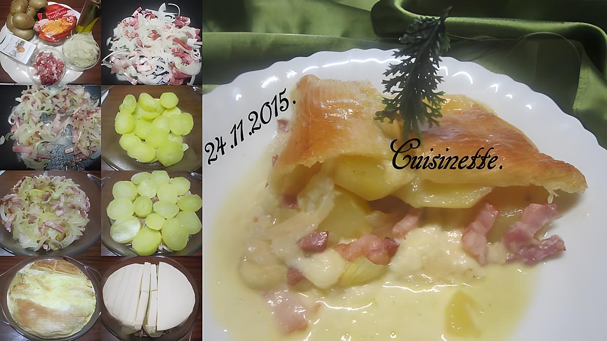 recette Tartiflette au vin blanc.