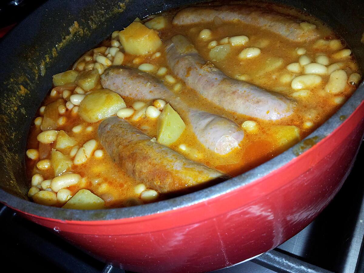 recette Ragoût d'haricots blanc aux saucisses de toulouse