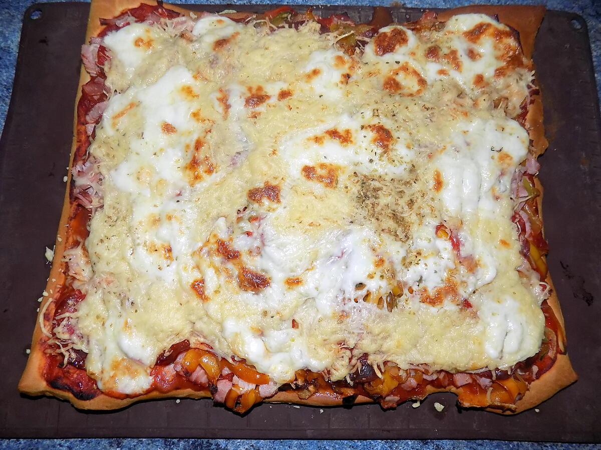 recette Maxi-pizza chorizo/poivrons