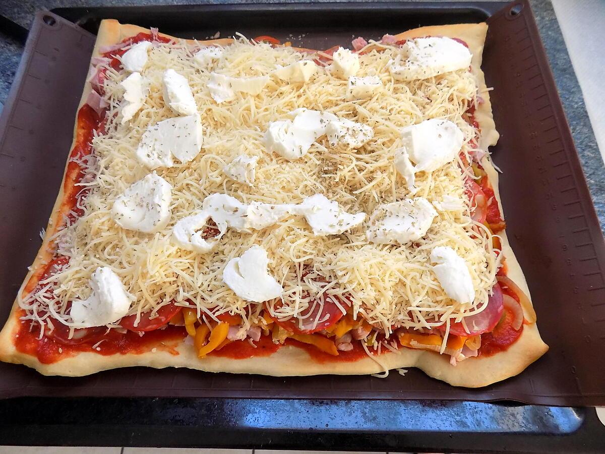 recette Maxi-pizza chorizo/poivrons