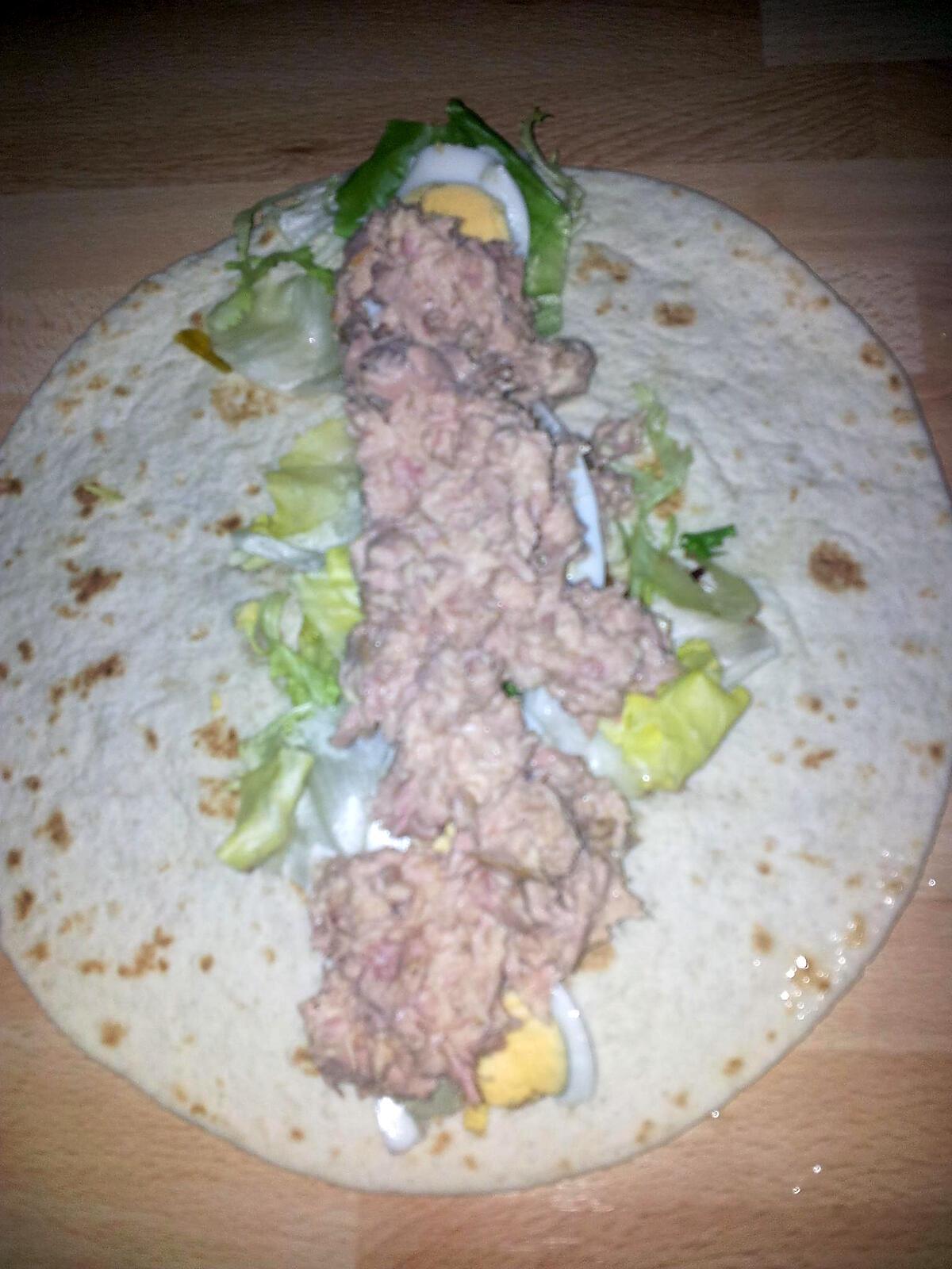 recette Wrap thon oeufs mayonnaise