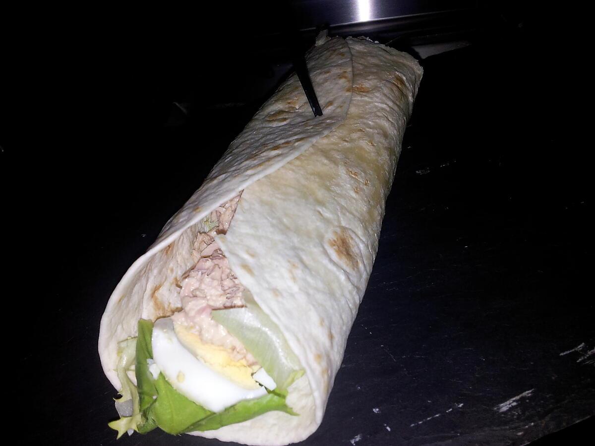 recette Wrap thon oeufs mayonnaise