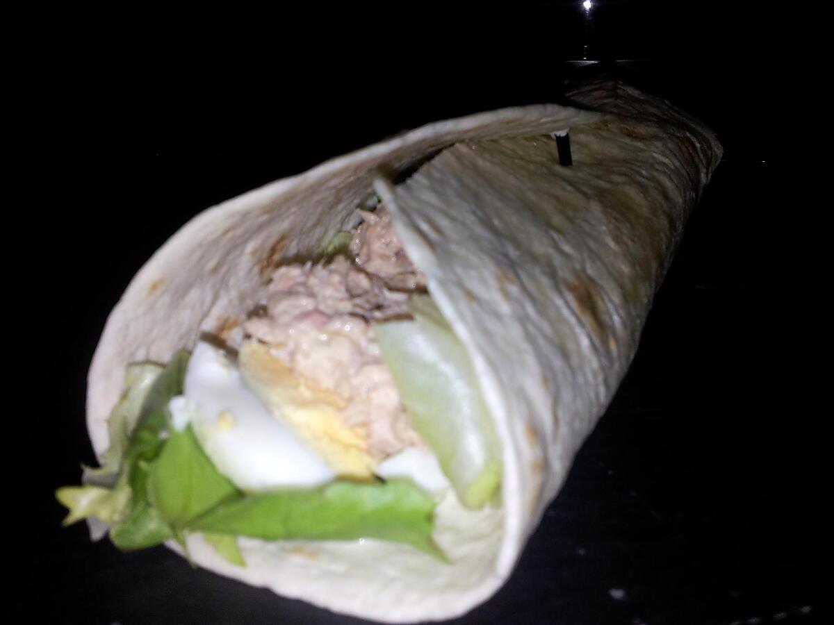 recette Wrap thon oeufs mayonnaise