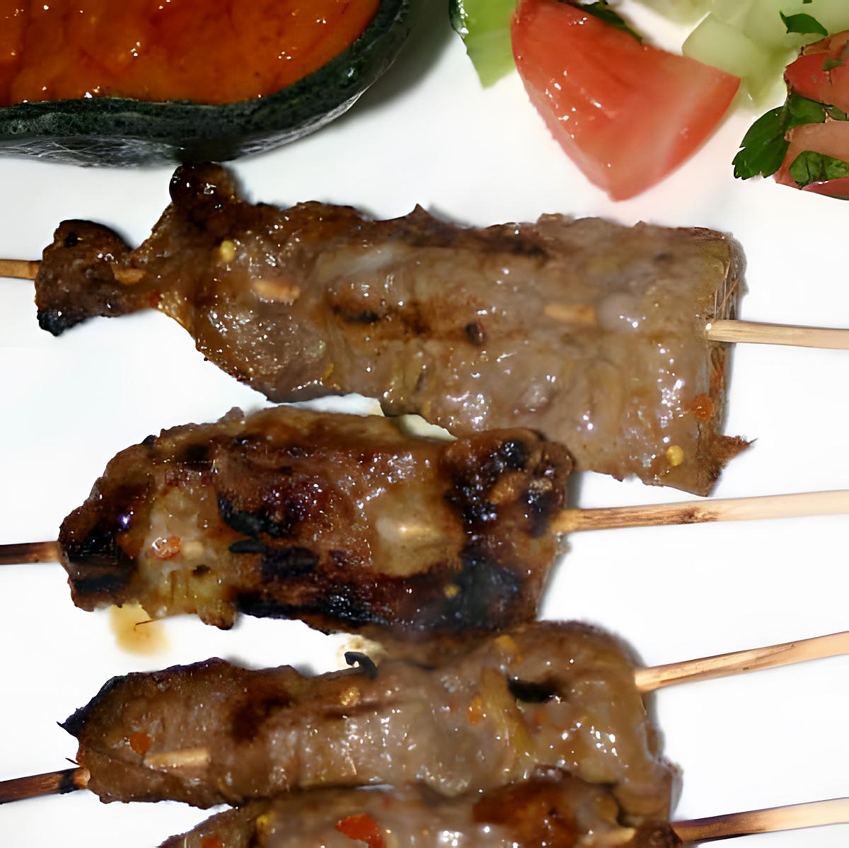 recette Brochettes Satay