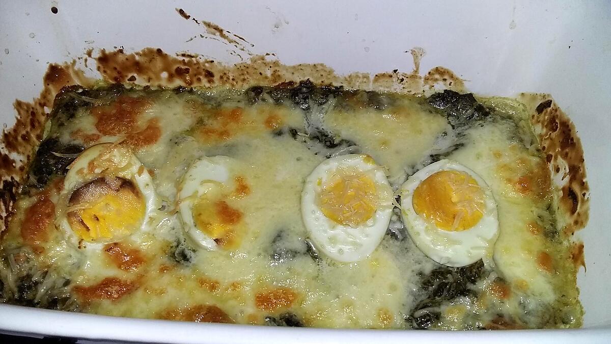 recette Épinards a la florentine gratiné a la mozzarella