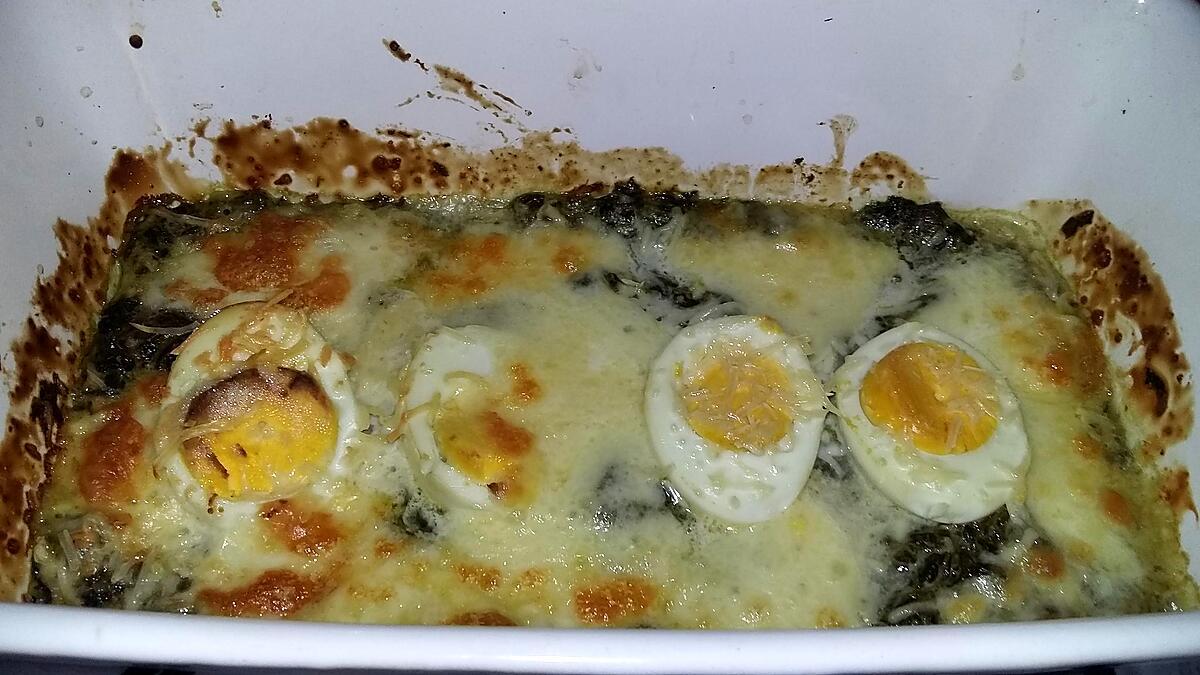 recette Épinards a la florentine gratiné a la mozzarella