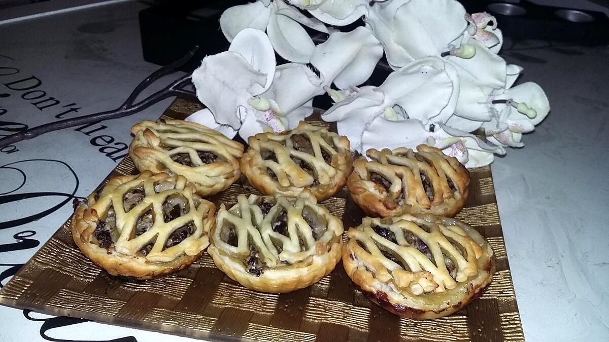 recette Minis tartes champignons de paris lard camembert