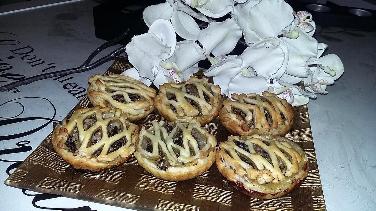recette Minis tartes champignons de paris lard camembert