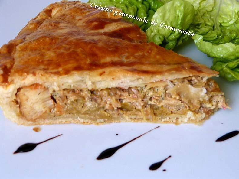 recette Tourte aux poireaux Pétoncle et rouget