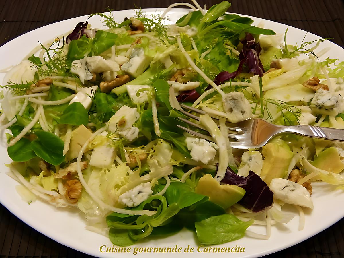 recette Salade mélangée au Gorgonzola