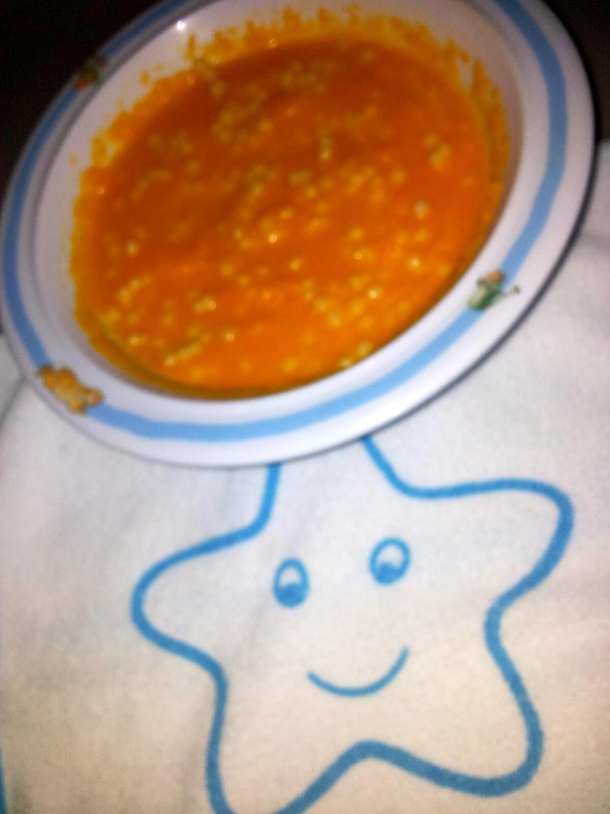 recette Purée de carottes etoilé *Pour Bébé*