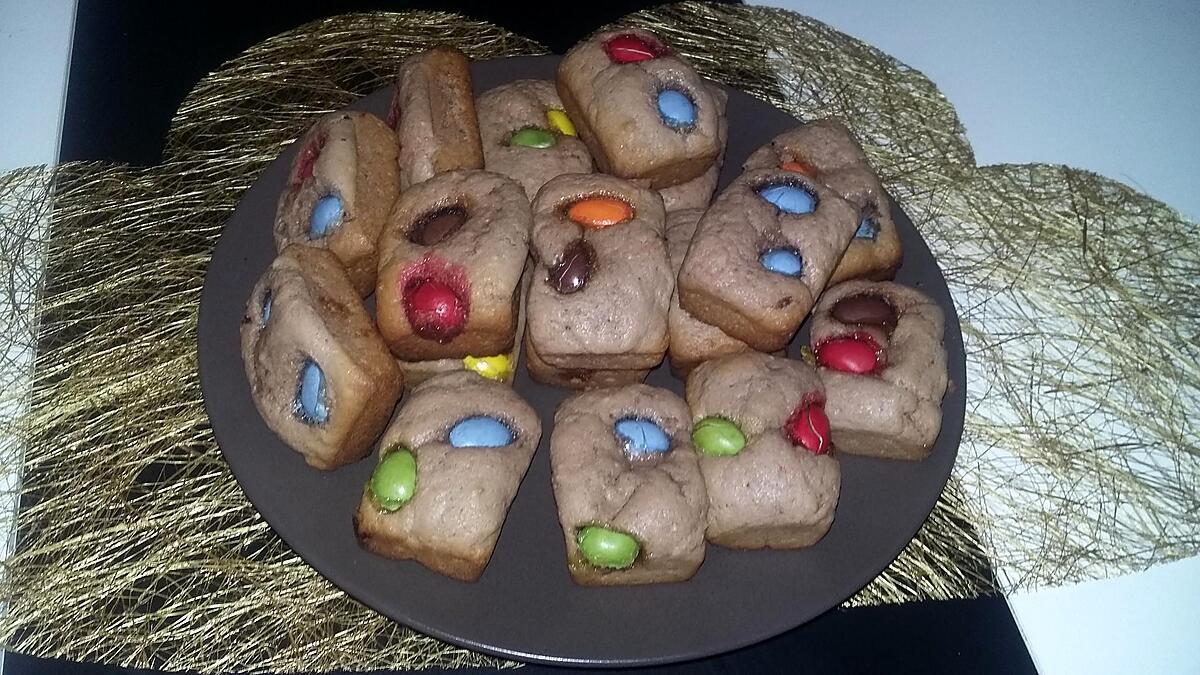 recette Minis cakes Nutella mascarpone m&m's