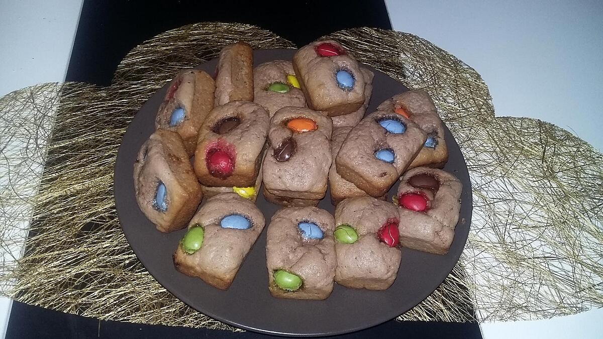 recette Minis cakes Nutella mascarpone m&m's