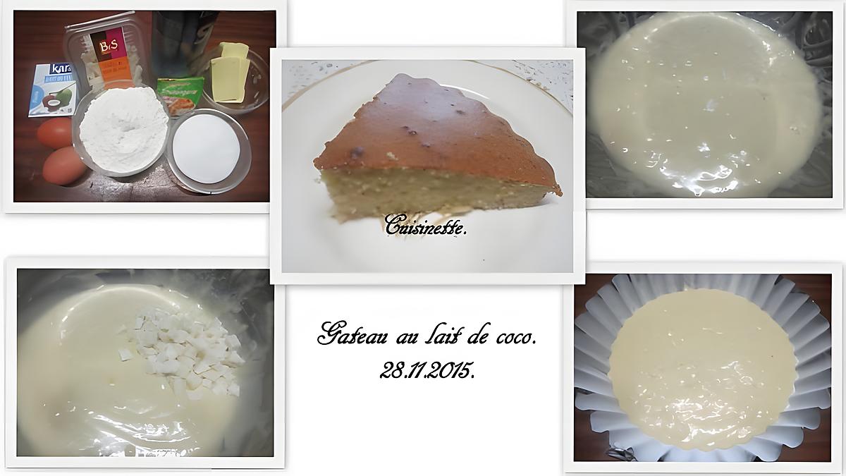 recette Gâteau au lait de coco.