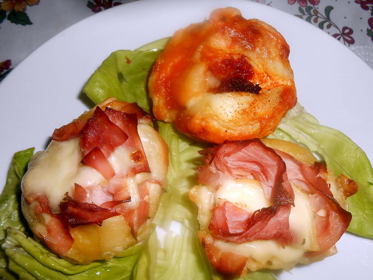 recette ROSES FEUILLETEES JAMBON CHORIZO ET MOZZARELLA