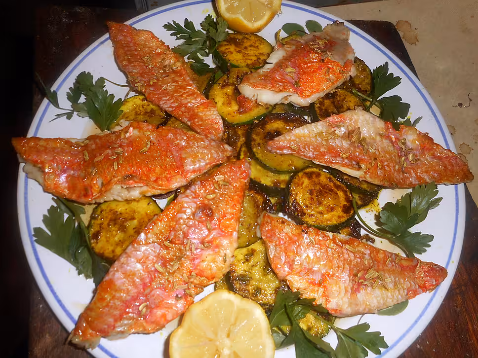 recette Filet de rouget courgette à la marocaine