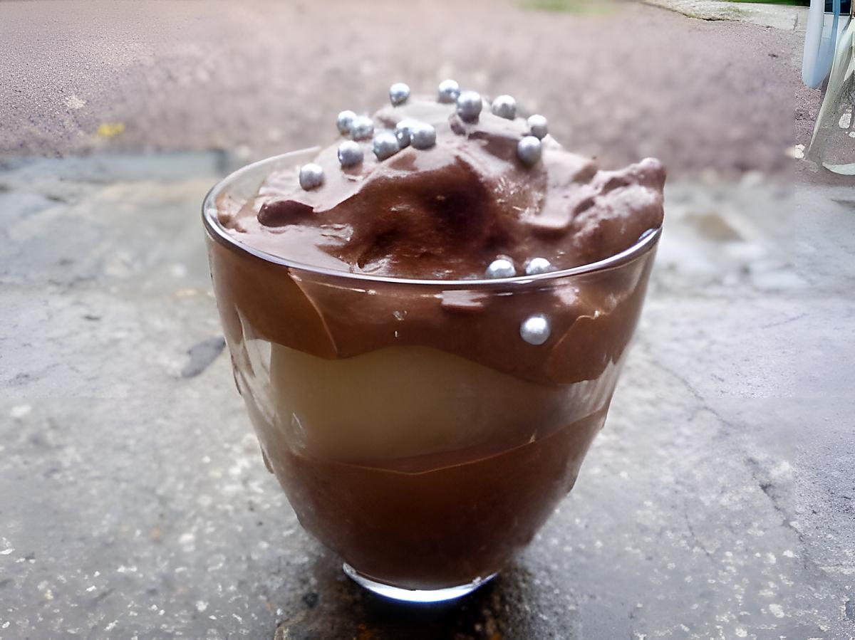 recette verrine de poire et mousse au chocolat