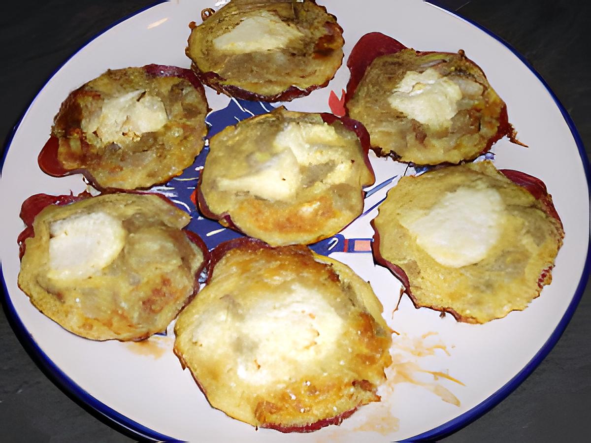 recette Tartelettes endives, boeuf séché et brousse (régime dukan)