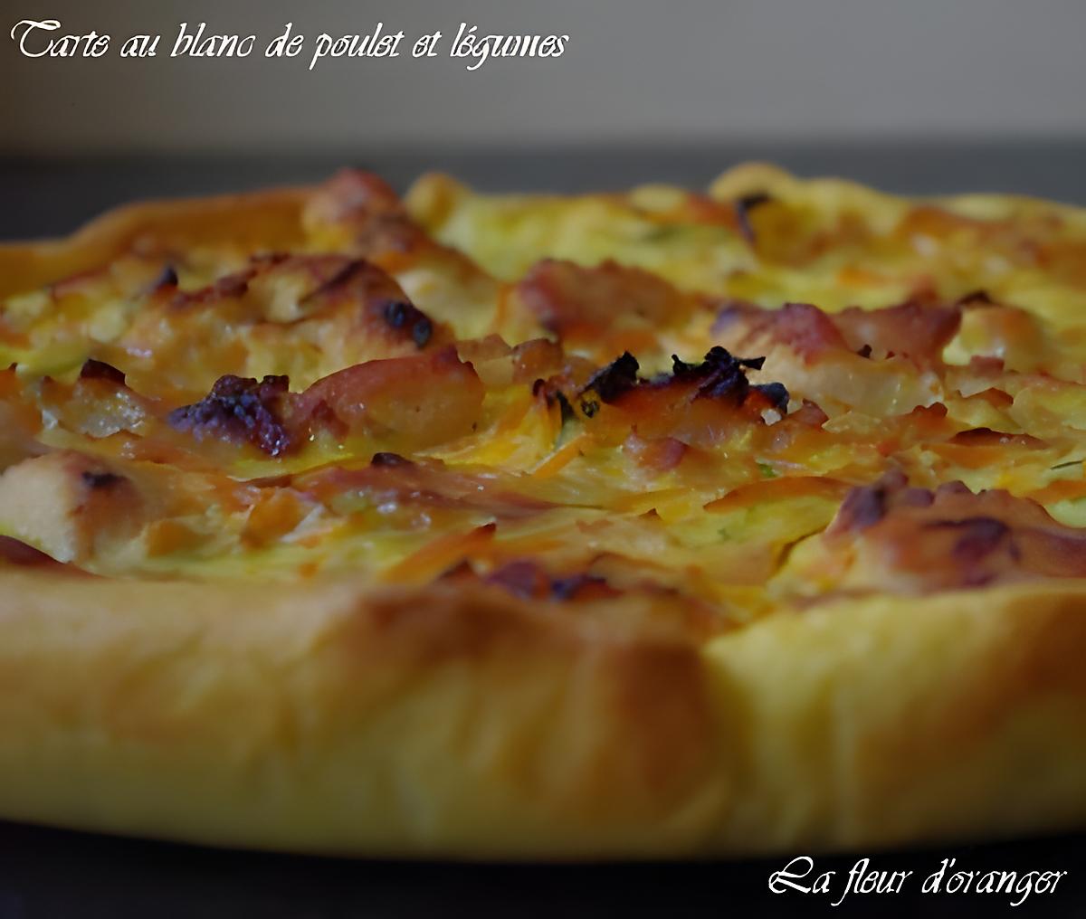 recette Tarte au blanc de poulet et légumes