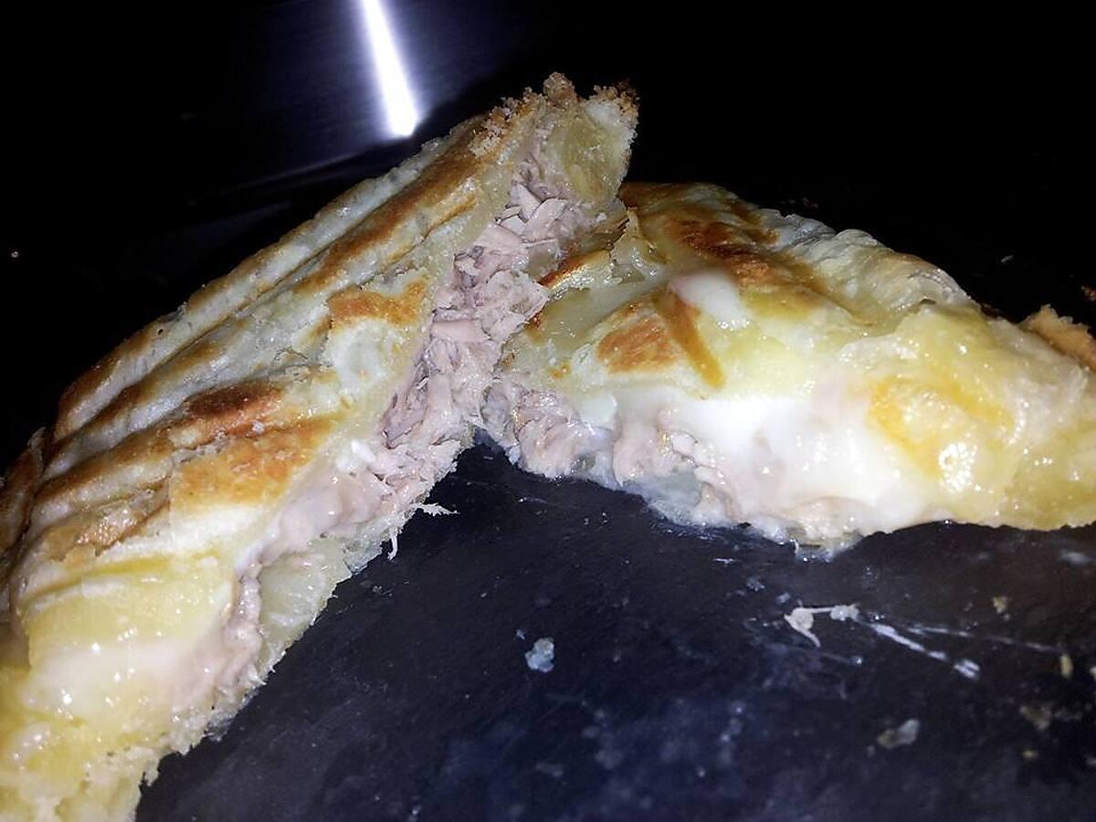 recette Croque *Monsieur Feuilleté* au thon et chévre