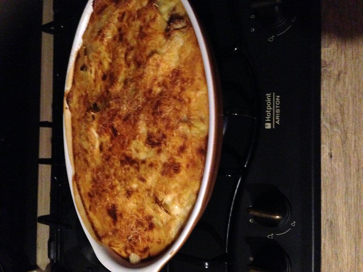 recette Gratin pomme de terres, carottes, poireaux, boulettes de boeuf hachés