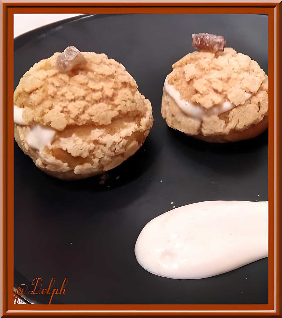 Choux craquelins à la crème de marron
