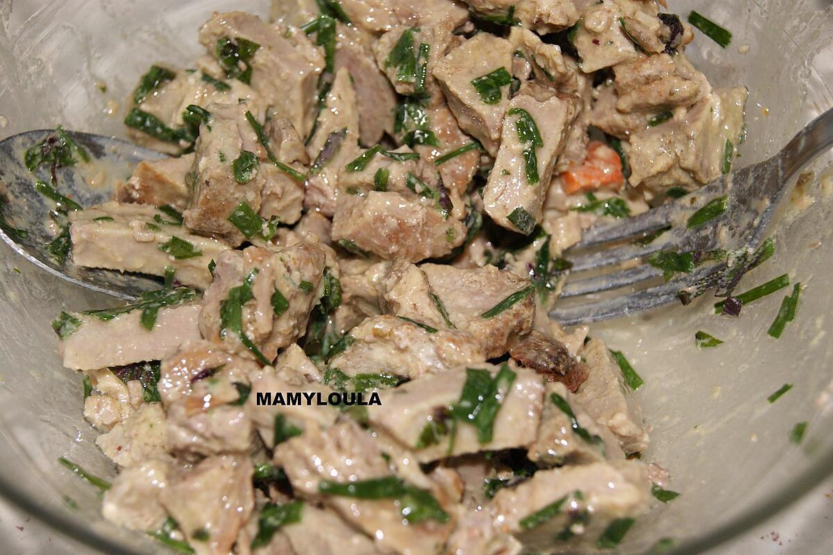 recette Rôti de veau en salade