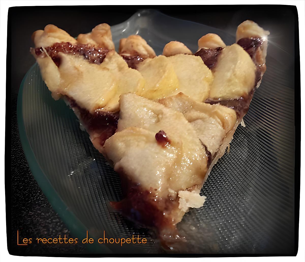 recette Tarte aux pommes nutellatée