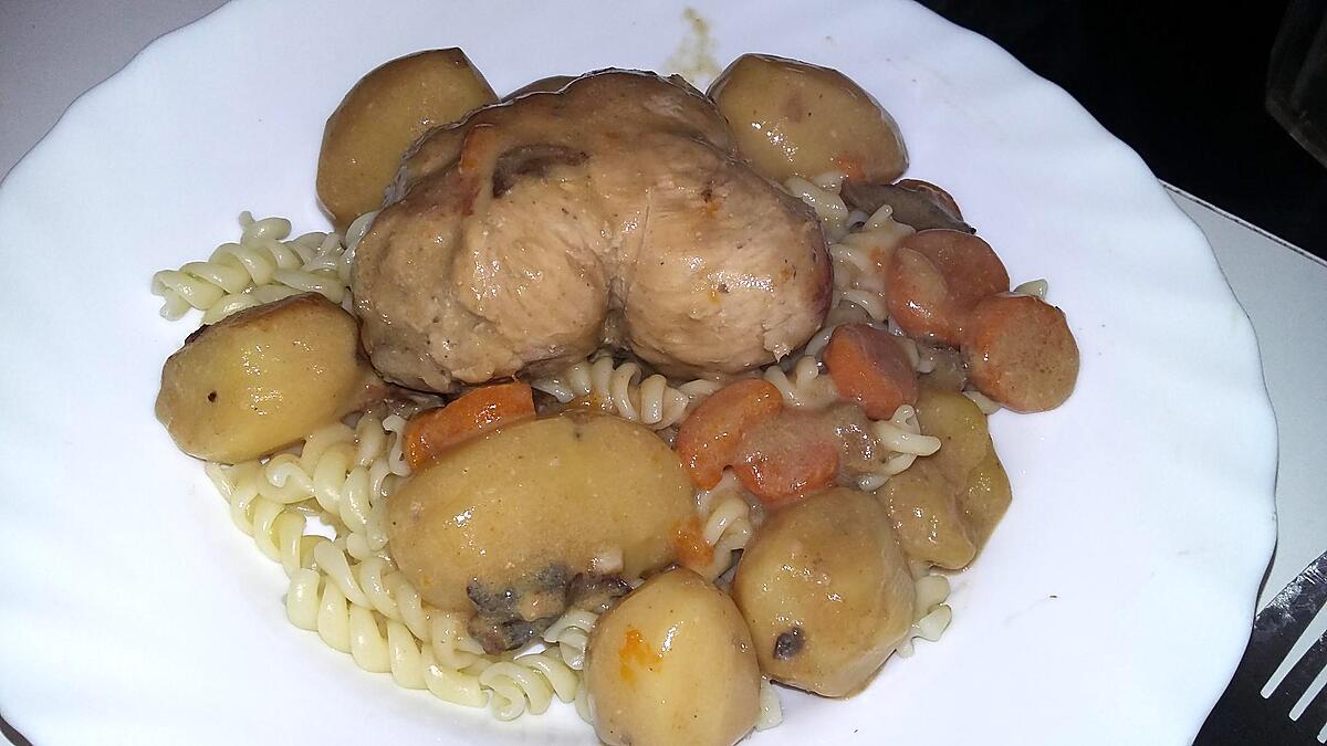 recette Paupiettes de volaille aux petits légume sauce au champignons