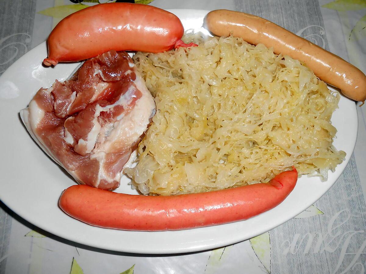 recette UNE PETITE CHOUCROUTE  à ma façon