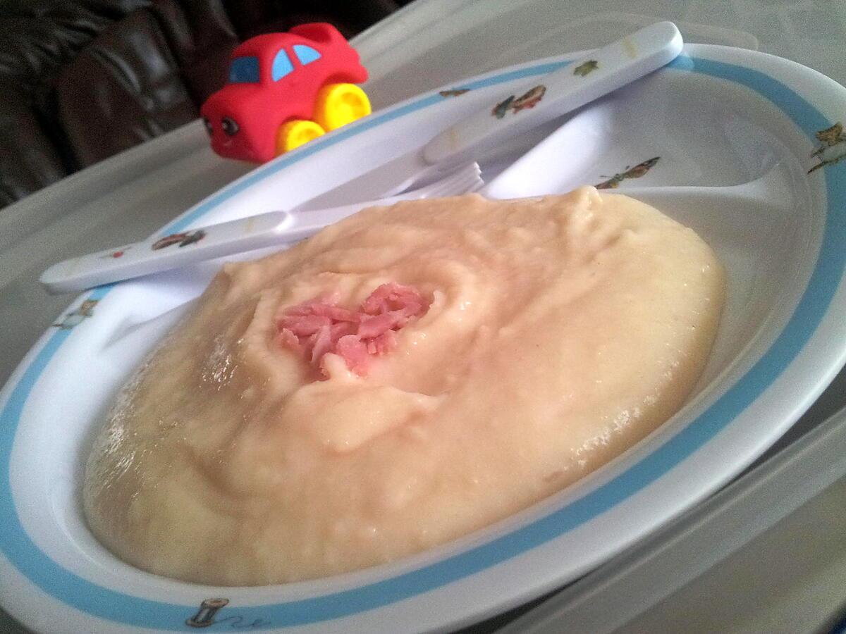 recette Purée de pomme de terre ratte au jambon qui rit *Pour bébé*