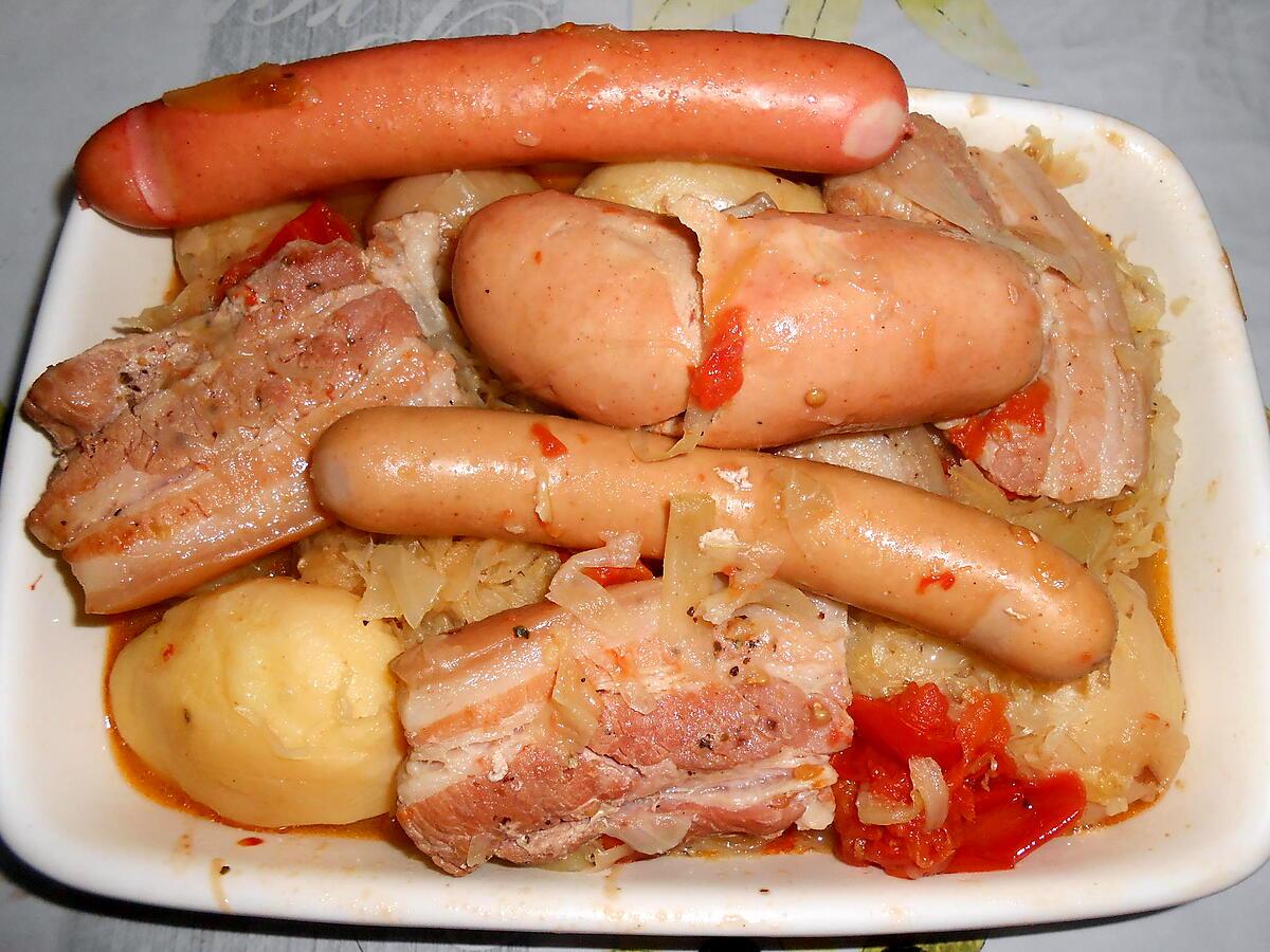 recette UNE PETITE CHOUCROUTE  à ma façon