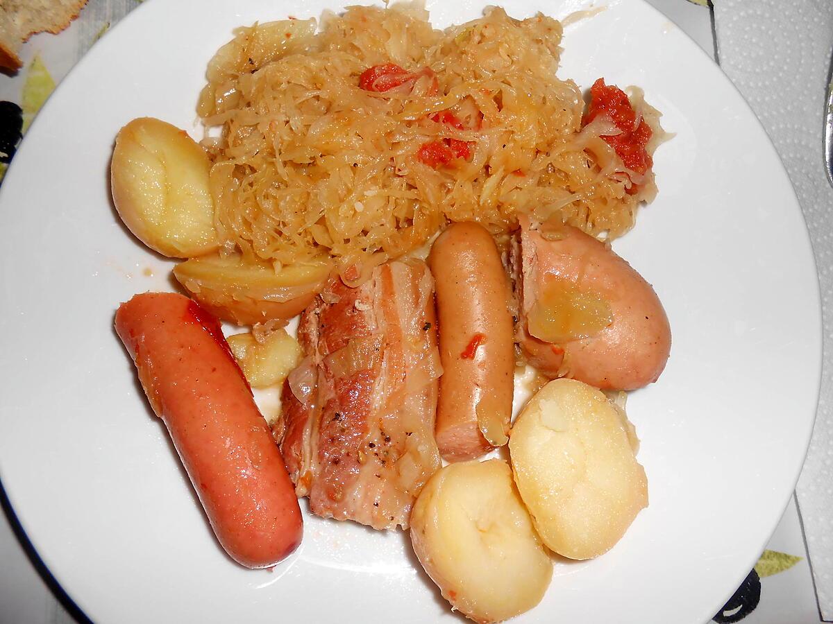 recette UNE PETITE CHOUCROUTE  à ma façon