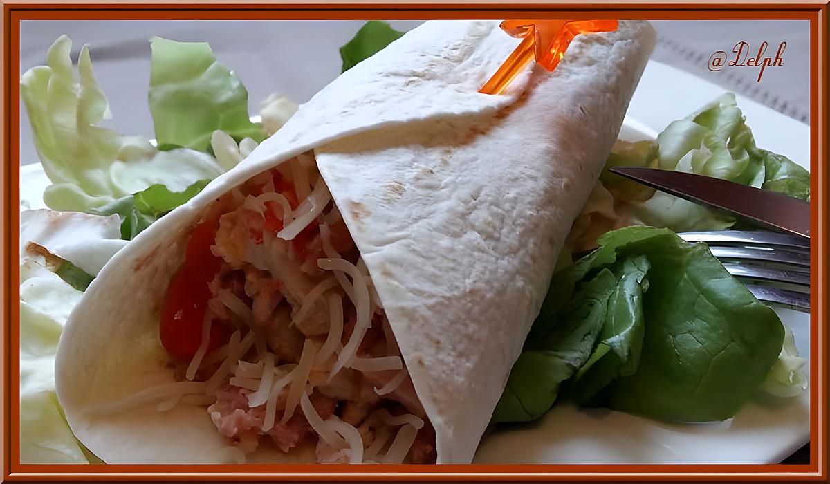 recette Tortillas aux poivrons et poulet