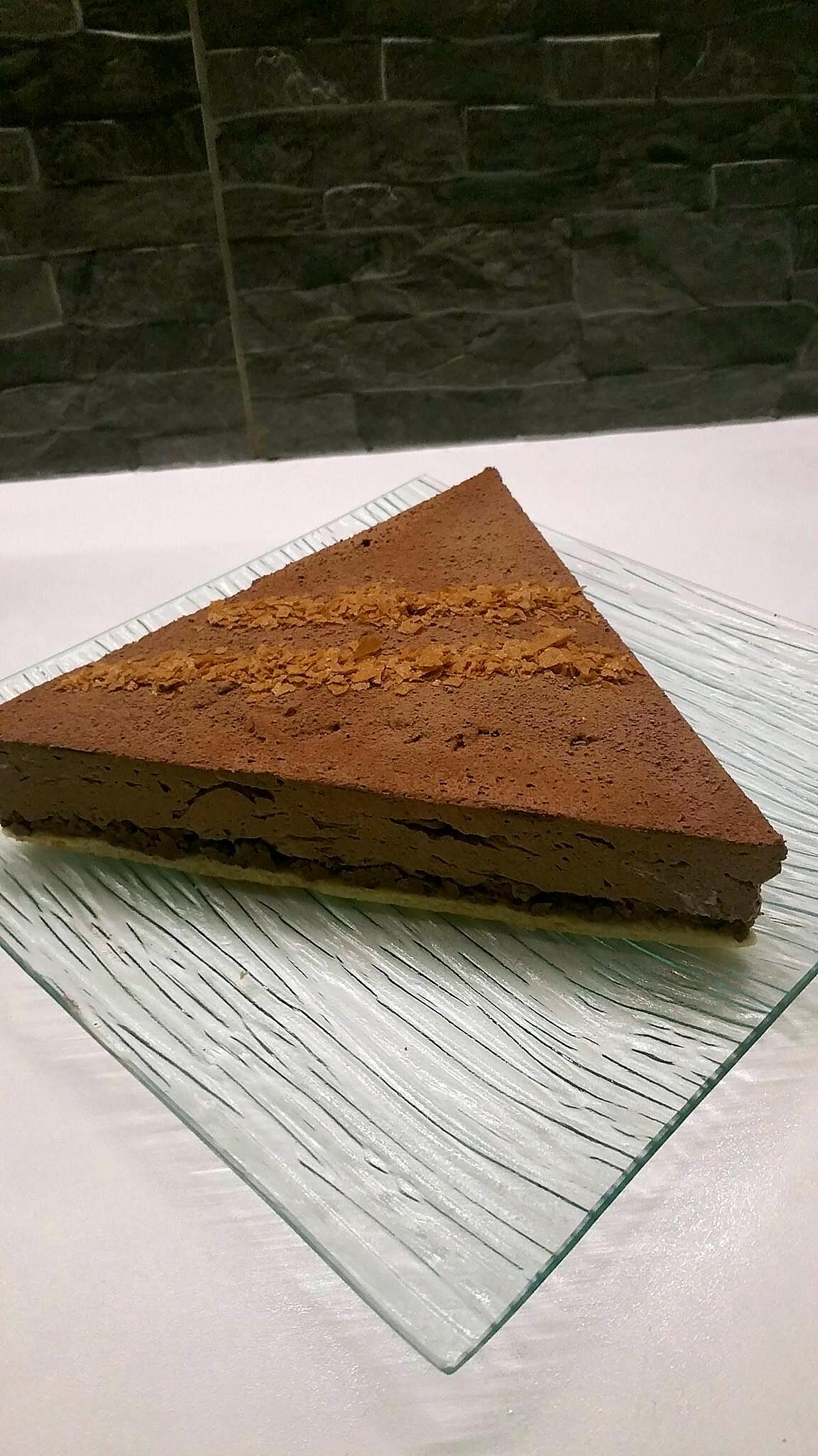 recette Entremet facon"trianon" au chocolat