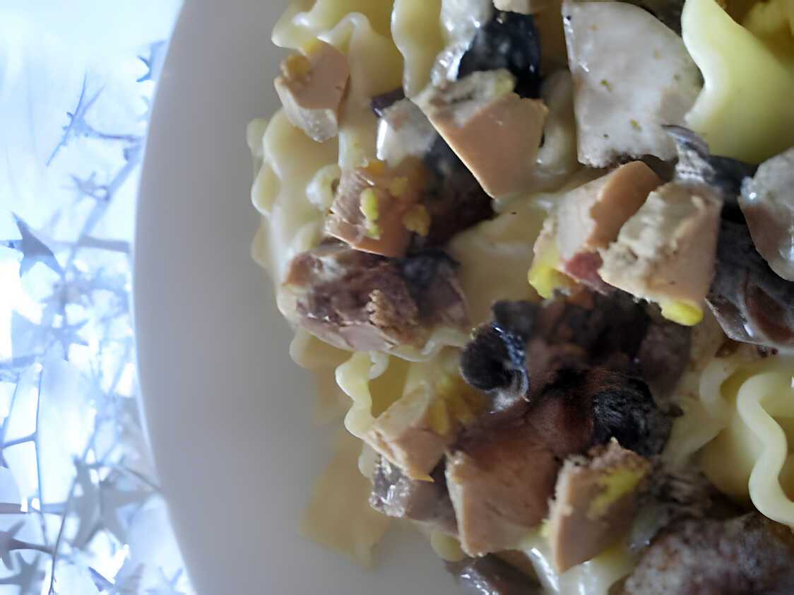 Recette de Pâtes au foie gras