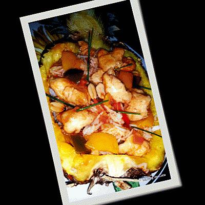 recette Riz à l'ananas et au poulet- Khao phad sapparod