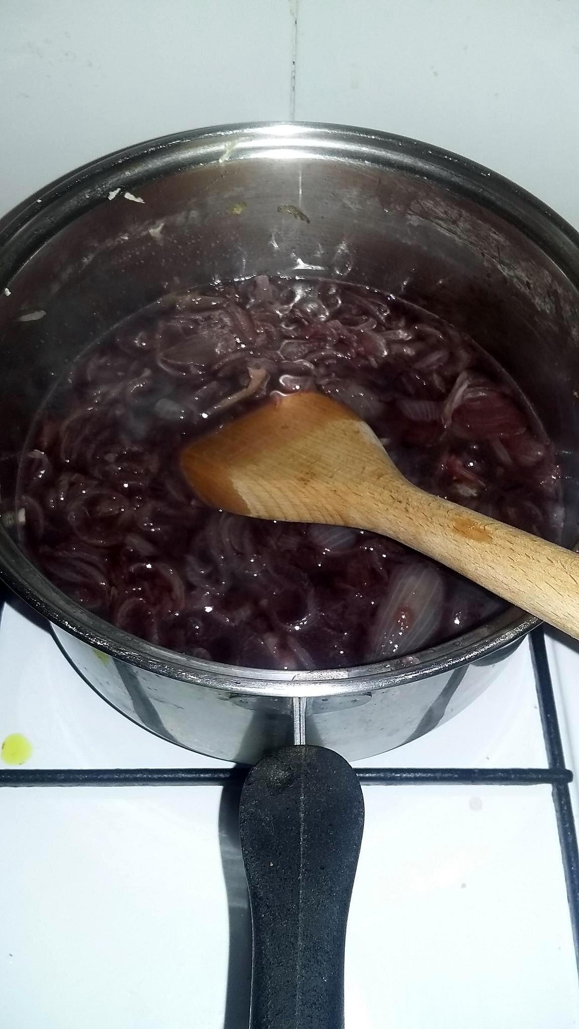 recette Confit d'oignon au vin rouge